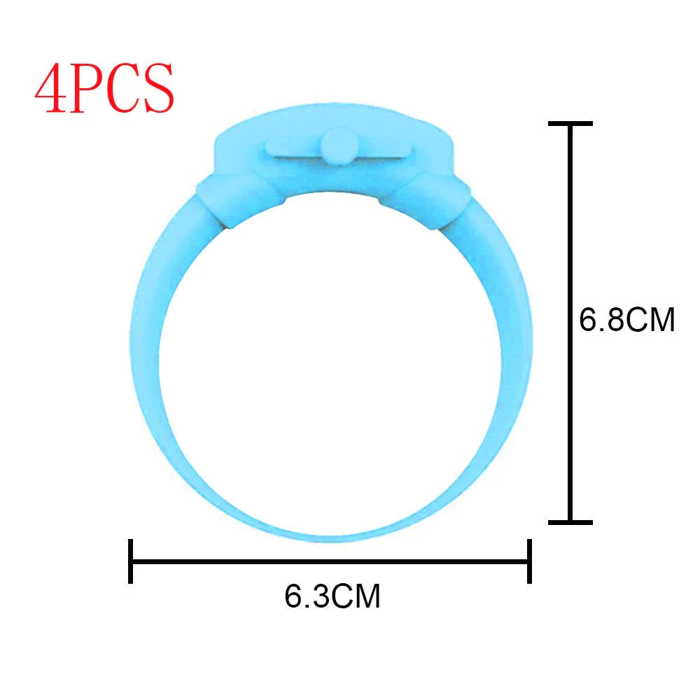 Premium wearable hand sanitiser dispenser bracelet in various colours, made with durable silicone TPU material