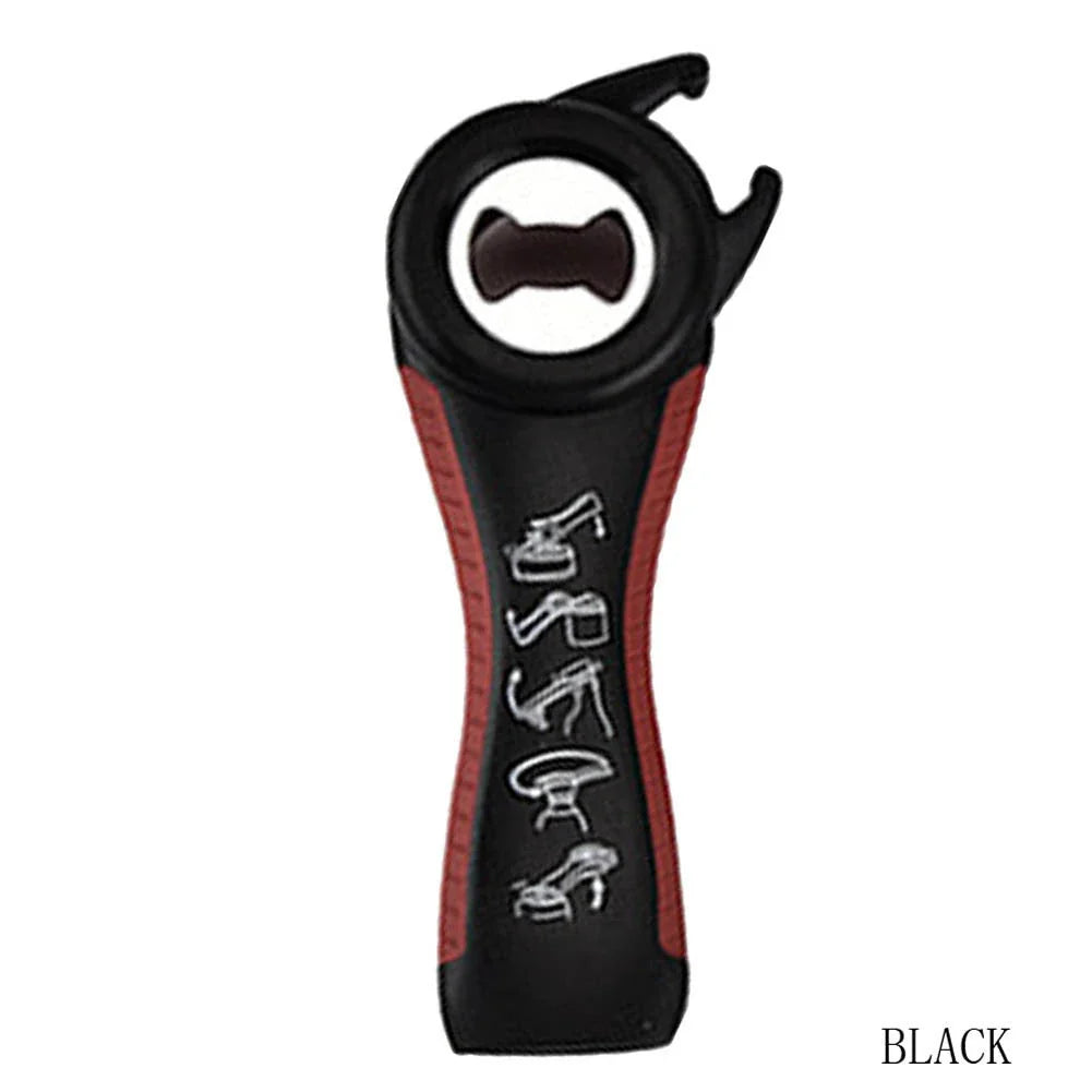 Versatile 5-in-1 stainless steel can opener and bottle opener - a must-have for any UK kitchen