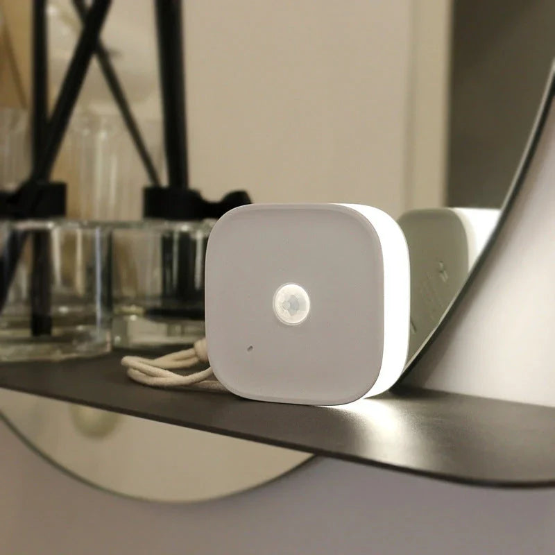 Motion-activated LED wall light with soft, non-dazzling sidelight and large sensing range for hands-free illumination