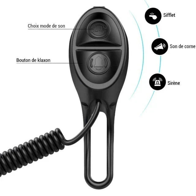 Powerful Bicycle Horn with Charging Speaker - a compact, lightweight device with a high-volume horn and built-in Bluetooth speaker
