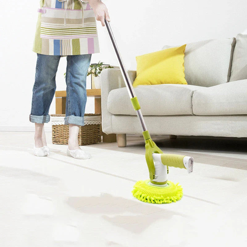 Premium Rechargeable Electric Cleaning Brush Mop with 180-degree rotation and adjustable length for efficient home cleaning