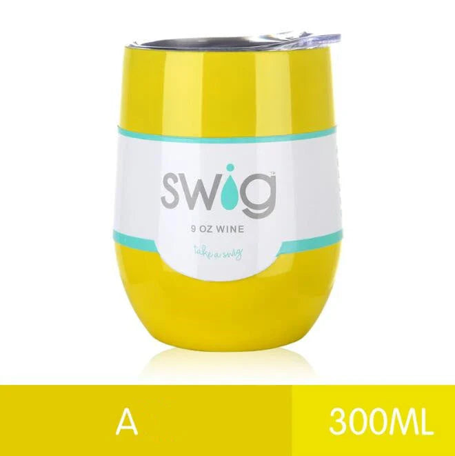9 oz insulated stainless steel tumbler mug with lid in various vibrant colours, perfect for hot and cold beverages
