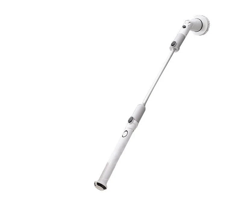 Versatile wireless electric cleaning brush with long retractable handle, suitable for cleaning tough stains and hard-to-reach areas in the home and car