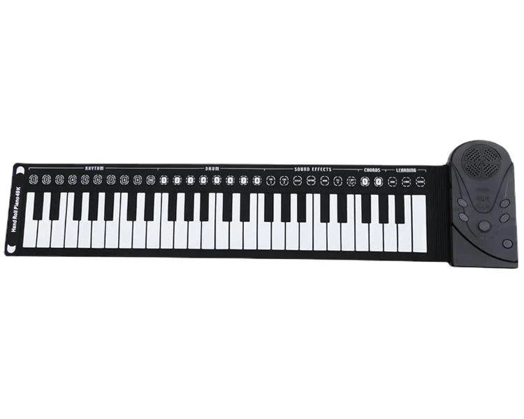 Portable 88-key digital roll-up piano with built-in speakers, rhythms, and sound effects for musical exploration