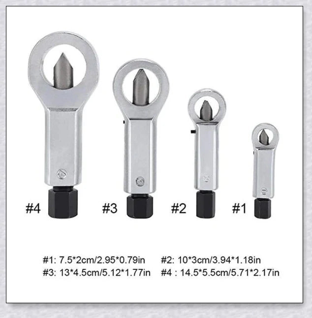 Heavy-Duty Nuts Splitter Tools Set - Premium hardened steel nut removal toolkit for DIY, workshops, and industrial applications