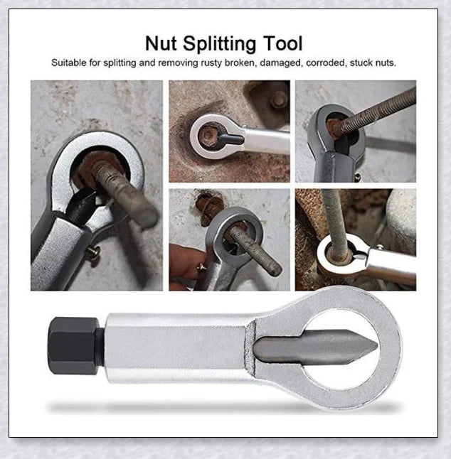 Heavy-Duty Nuts Splitter Tools Set - Premium hardened steel nut removal toolkit for DIY, workshops, and industrial applications