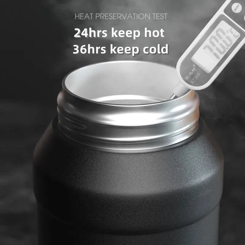 Insulated stainless steel water bottle with removable straw, designed for hydration and convenience in the UK