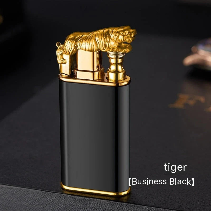 Versatile double flame lighter with a sleek and stylish design, perfect for outdoor adventures, grilling, and cigar lighting.