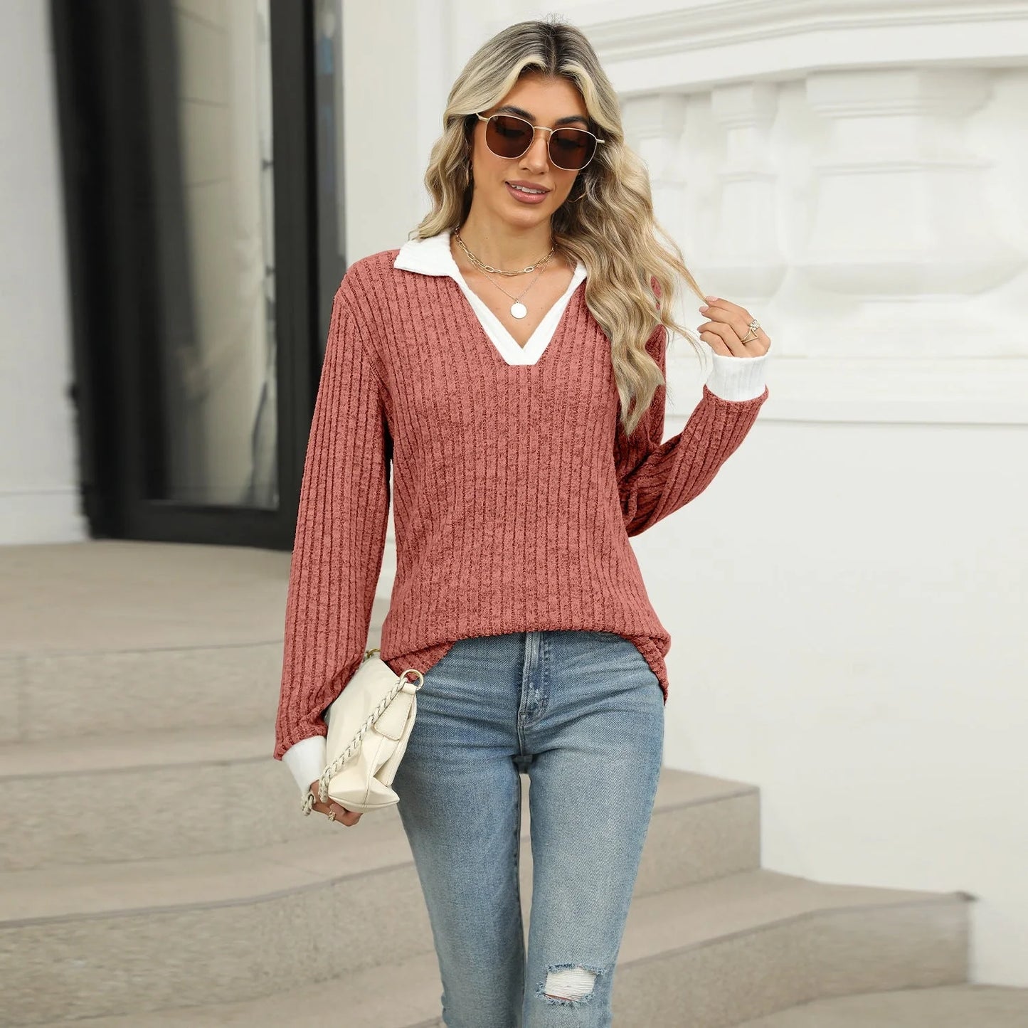 Stylish loose-fit long-sleeve tops for women in a variety of sophisticated colours, featuring premium Rayon fabric and relaxed silhouettes.