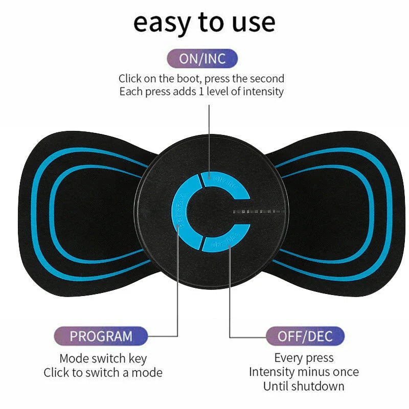 Compact rechargeable electric massager for relieving neck and shoulder tension