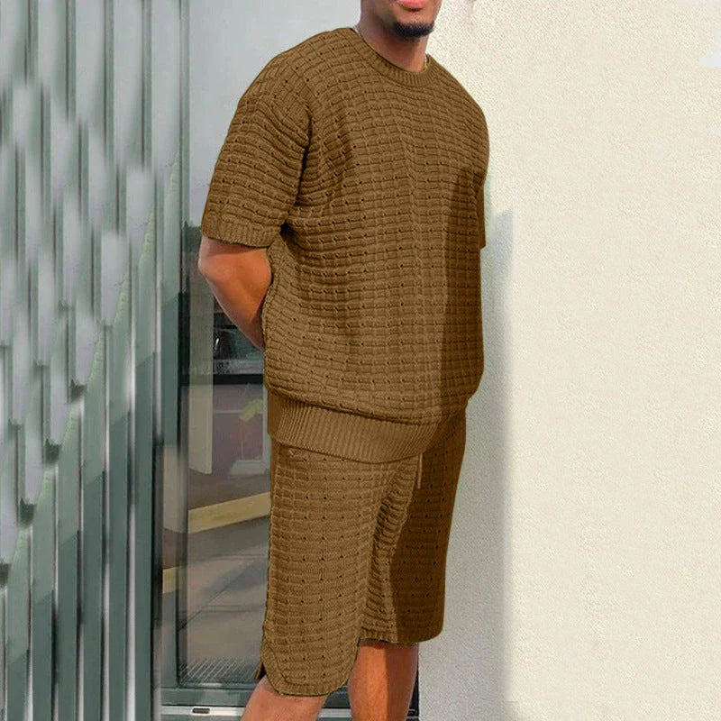 Stylish men's casual shorts and shirt set in a variety of colors and sizes