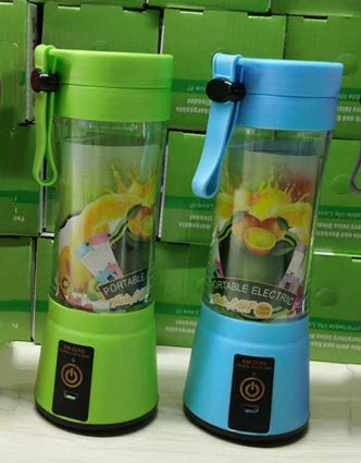 Portable smoothie blender with USB rechargeable battery, six-blade design, and automatic cleaning function for on-the-go healthy nutrition.