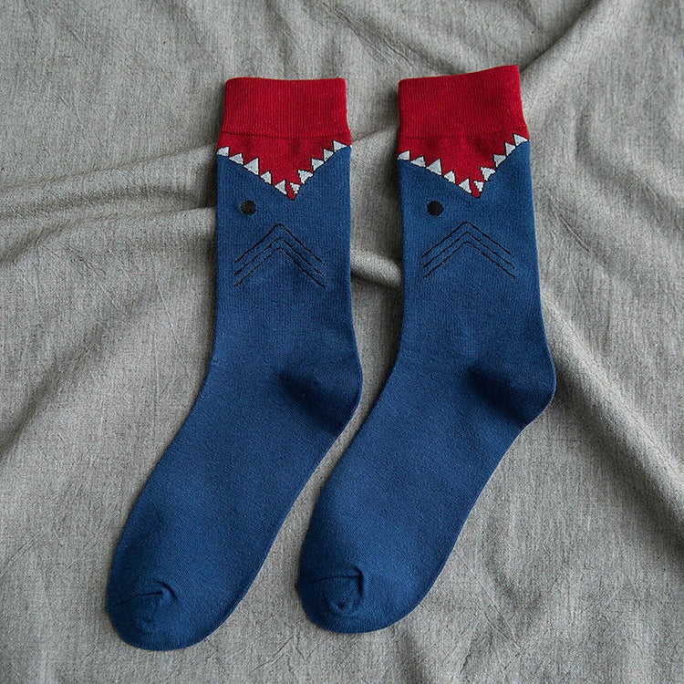 Colourful cartoon animal print tube socks made from premium quality cotton
