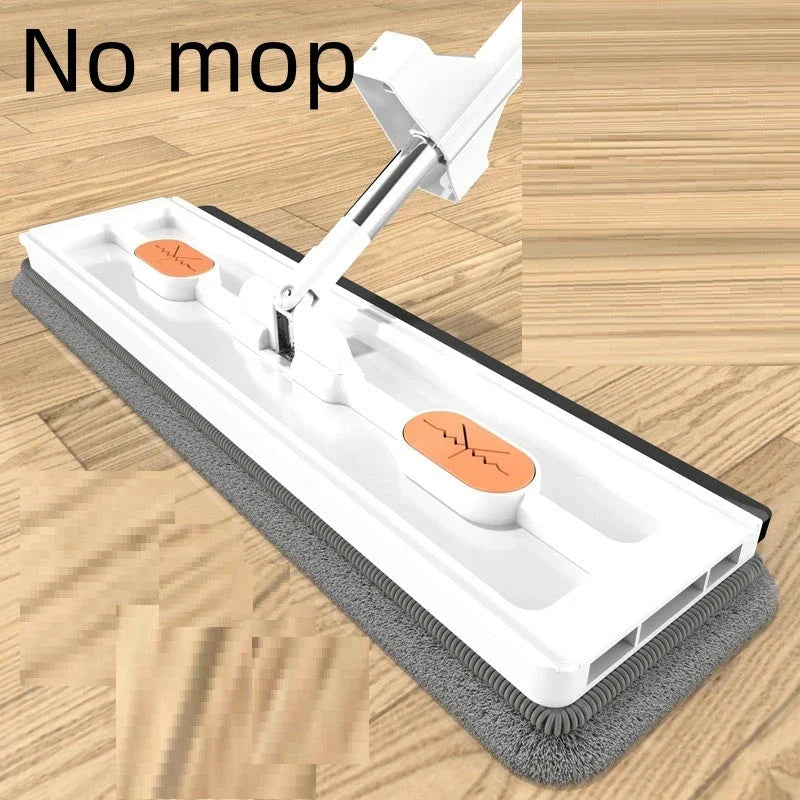 Premium 360° Rotating Flat Mop with Stainless Steel Handle and Self-Dewatering Scraper for Effortless Floor Cleaning