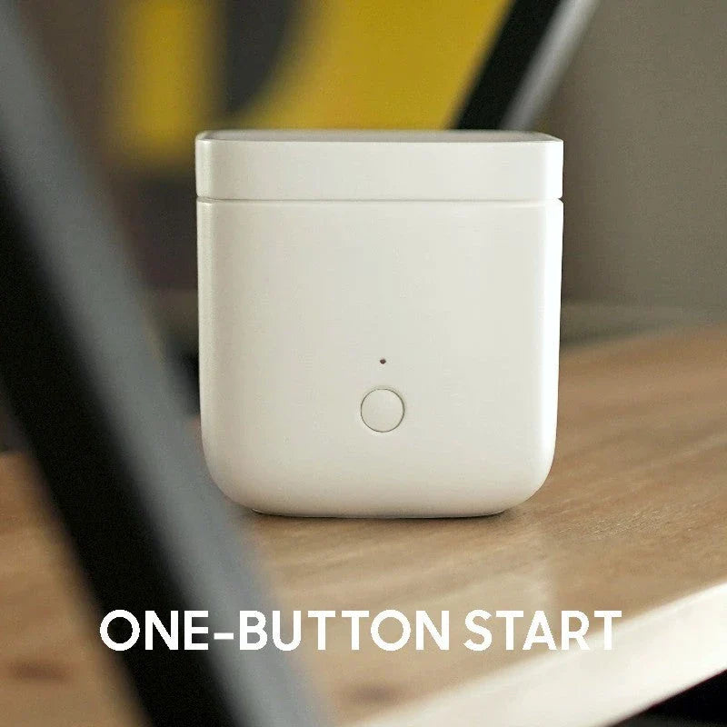 Automatic earbuds cleaning kit for AirPods, featuring a specialized chamber and cleaning mechanisms to thoroughly remove dirt and wax buildup