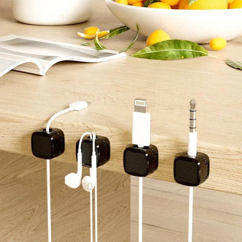 Cable Management Clips - Discreet desk cord organizers that securely hold cables in place without damaging furniture
