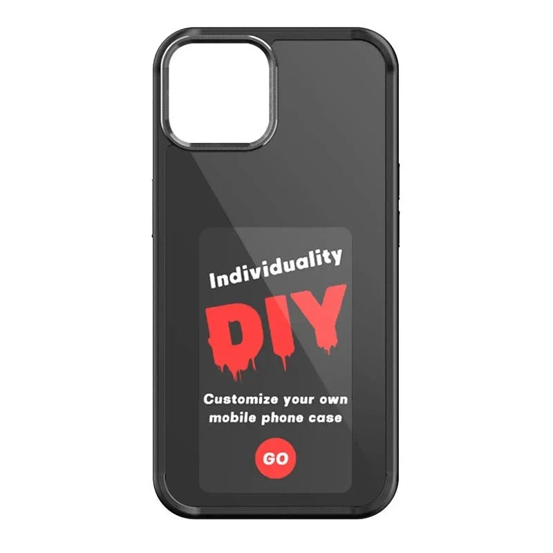 A customizable phone case with an e-ink display that allows users to wirelessly project their preferred images.