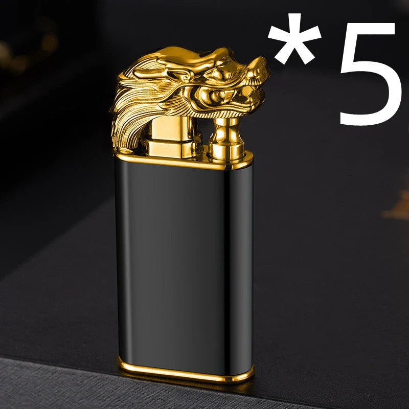 Versatile double flame lighter with a sleek and stylish design, perfect for outdoor adventures, grilling, and cigar lighting.