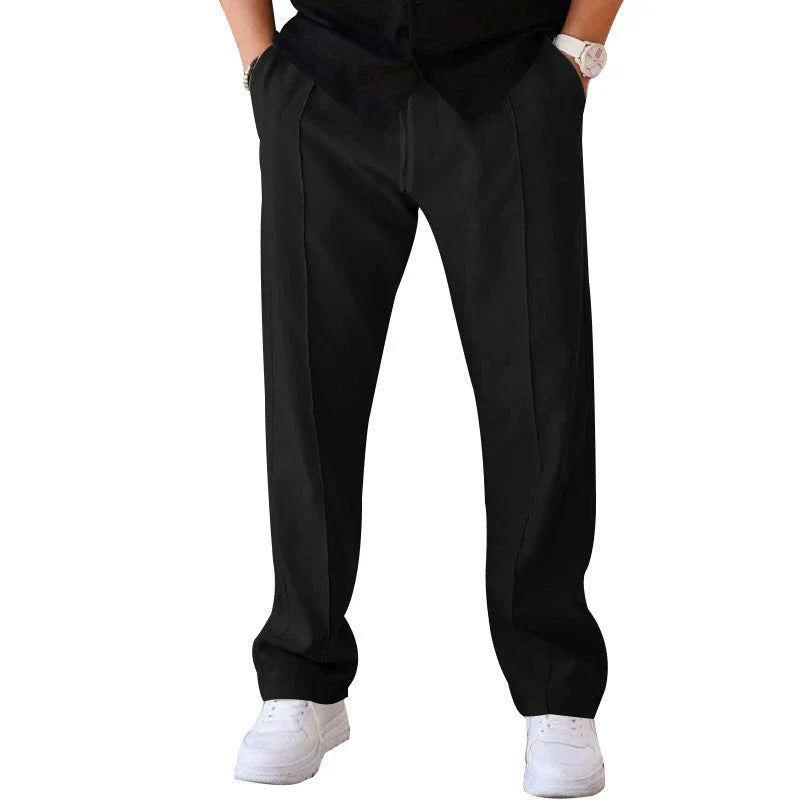 Comfortable drawstring waist casual pants for men in various colors and sizes