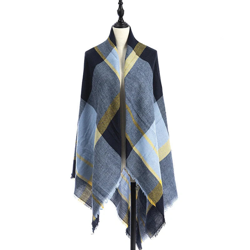 Luxury plus-sized double-sided cashmere-like scarf shawl in various colors