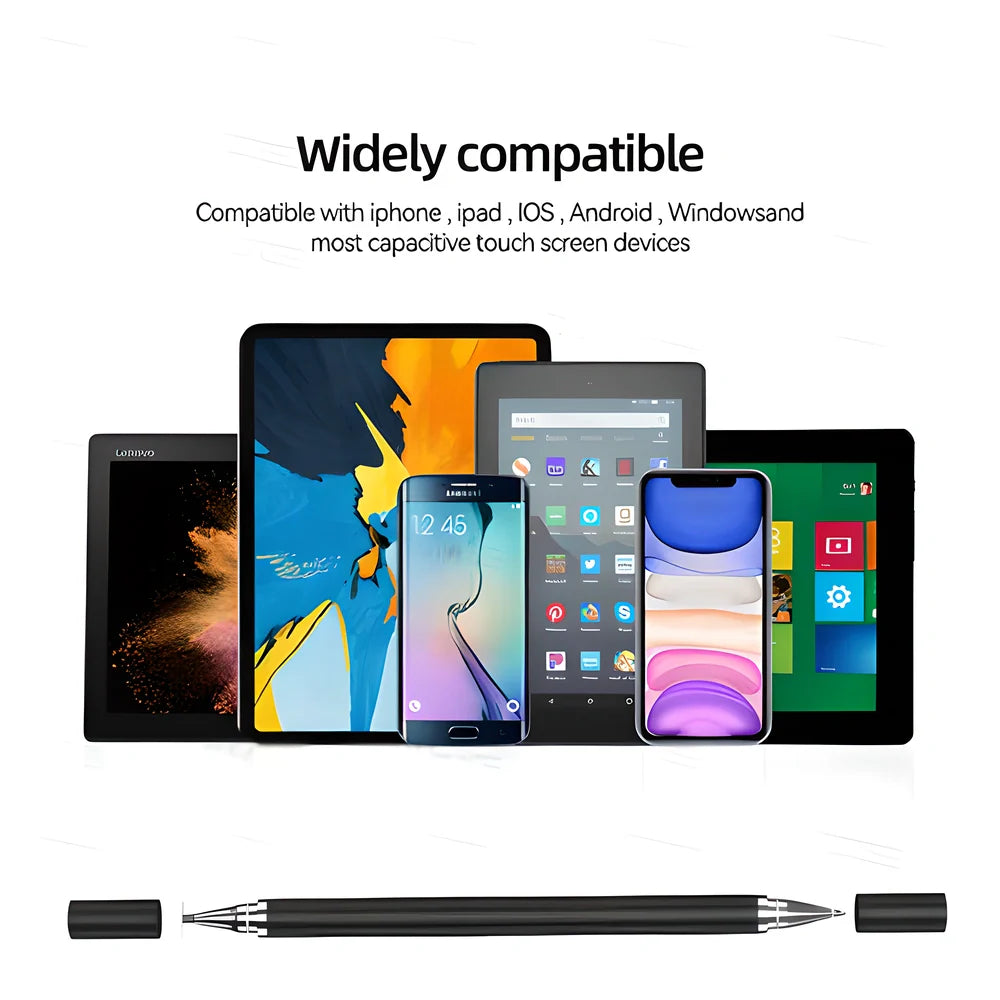 Premium 2-in-1 Digital Stylus Pen for Tablets and Mobile Phones - Smooth silicone nib, ergonomic design, and high sensitivity for precision and comfort