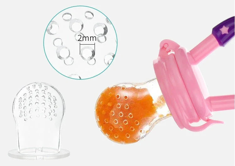 Versatile silicone pacifier with secure design to provide a safe and comfortable feeding experience for babies