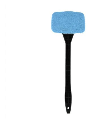 Versatile car window cleaning tool with microfiber pad and extendable handle for easy reach and effective cleaning
