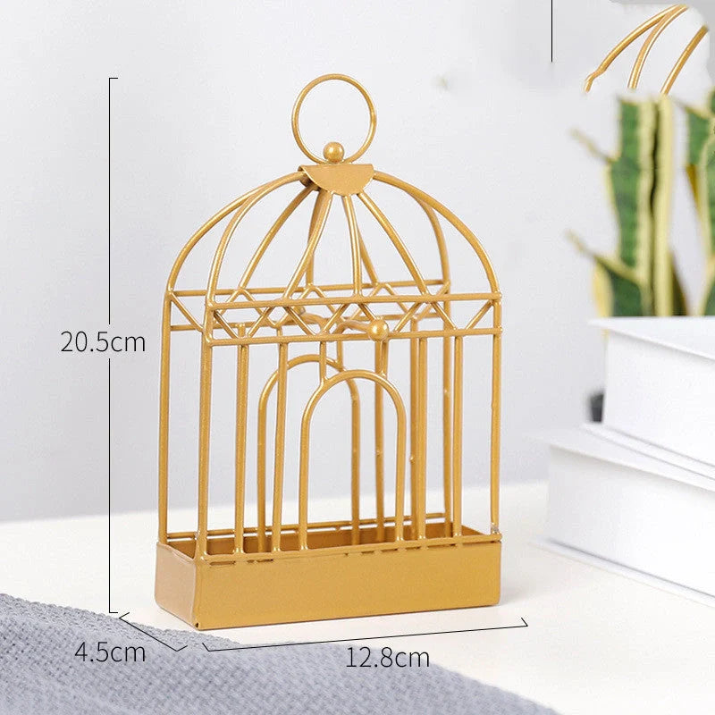 Nordic style iron mosquito coil holder in birdcage design for indoor use