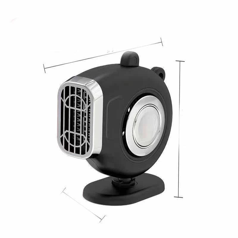 A powerful dual-function car heater that quickly defrosts windshields and provides gentle warming for a comfortable driving experience.