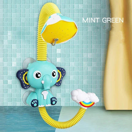 Elephant-shaped water spray toy with adjustable nozzle for bathtime fun and sensory exploration
