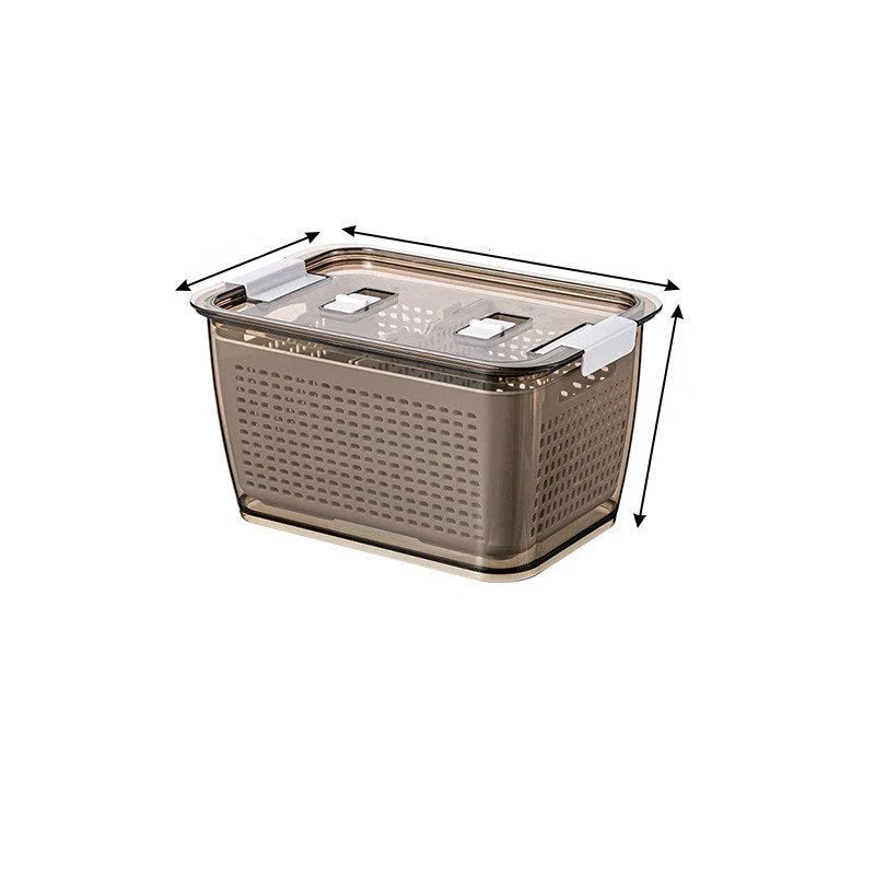 Premium food preservation containers for large capacity refrigerators, featuring customisable partitions, easy-to-clean design, and durable construction.