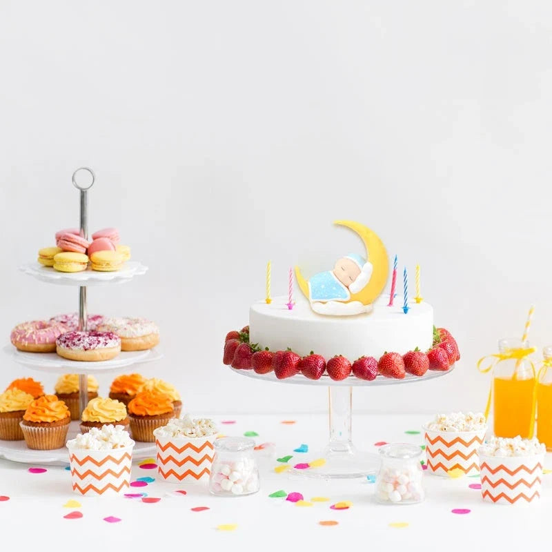 Adorable Moon-Themed Cake Toppers for Kids' Celebrations