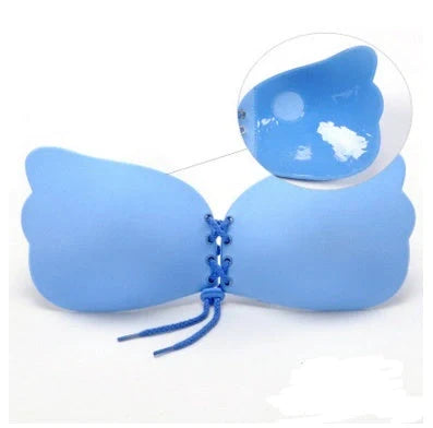 Adhesive strapless bras for women in various colours and sizes, designed for seamless support and a flawless look under backless, low-cut, and strapless dresses.
