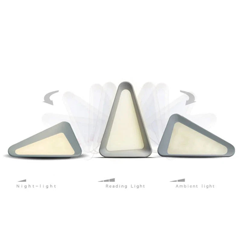Adjustable flip-up LED night light with USB charging, dimmable brightness, and compact, creative design perfect for desks or bedside tables