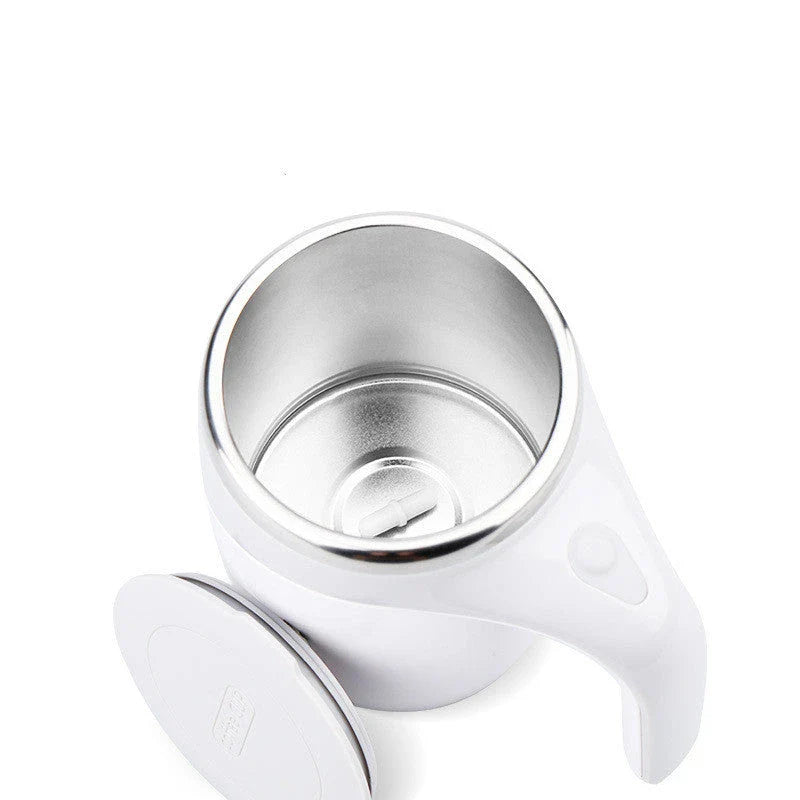 Hands-Free Magnetic Stirring Mug for Effortless Beverage Mixing at Home or Office