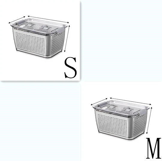 Premium food preservation containers for large capacity refrigerators, featuring customisable partitions, easy-to-clean design, and durable construction.