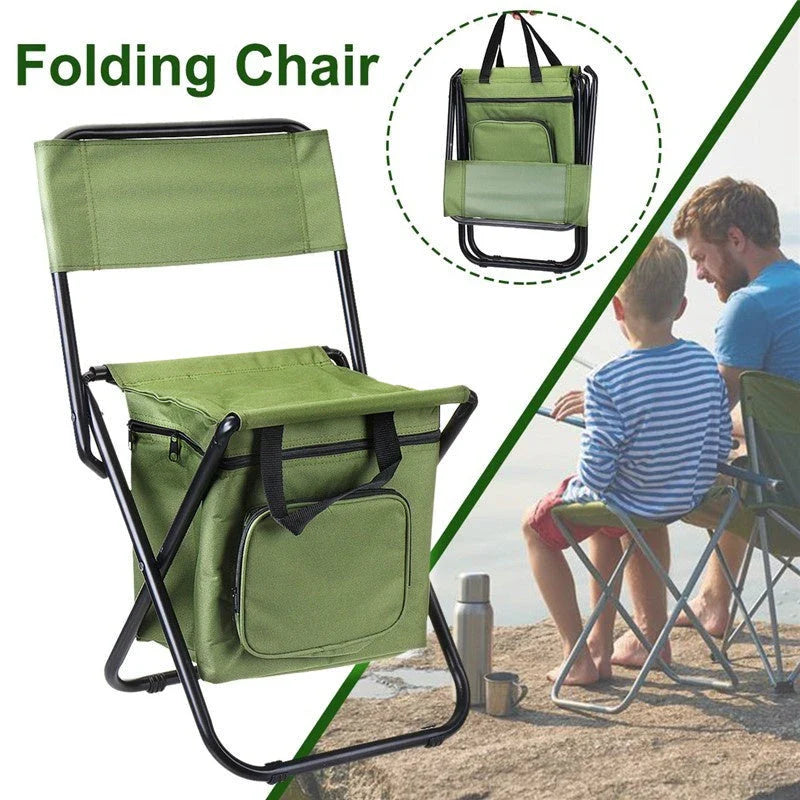 GiftHome UK Portable Foldable Fishing Chair with Refrigerator