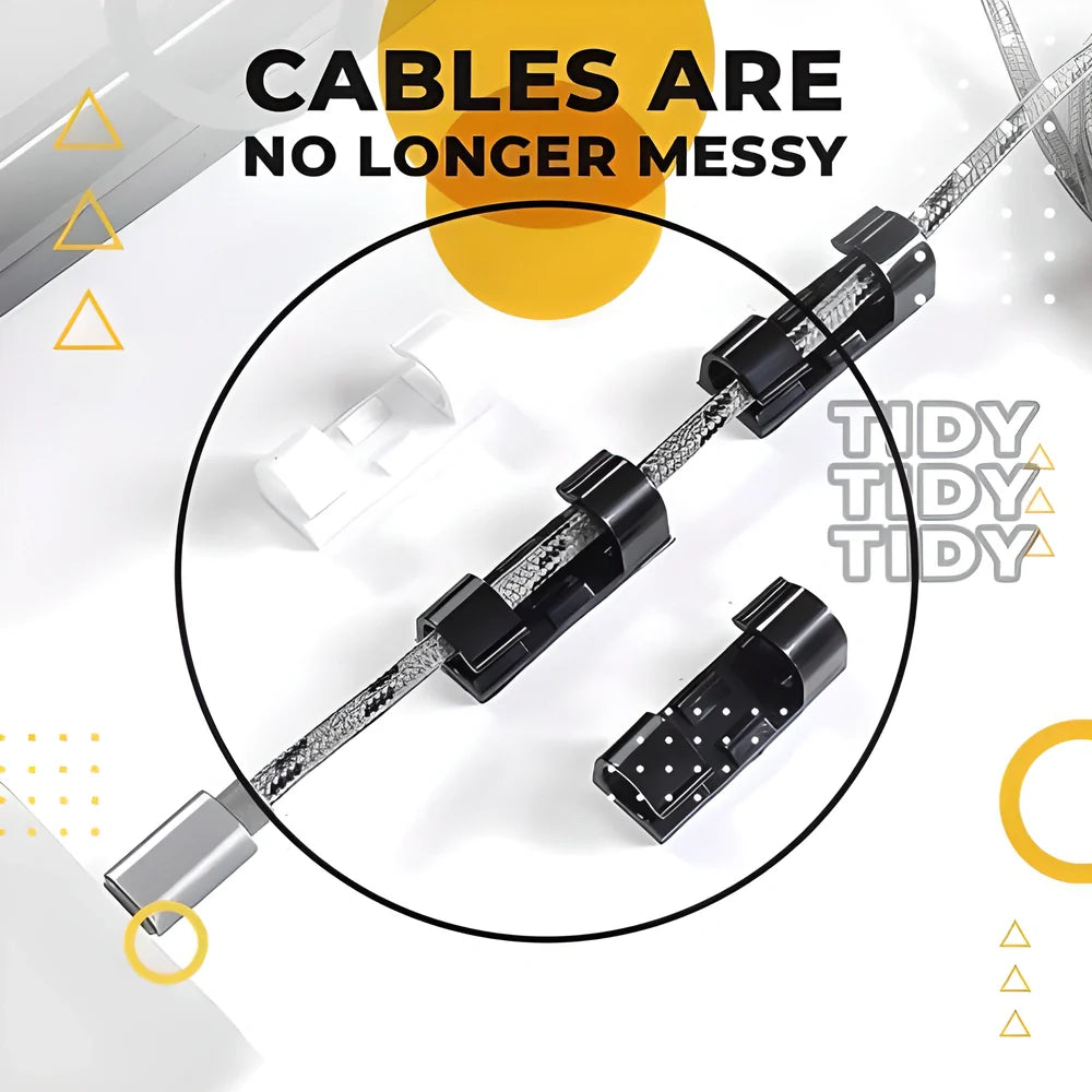 Self-Adhesive Wire Organizer Clips in various sizes and colours