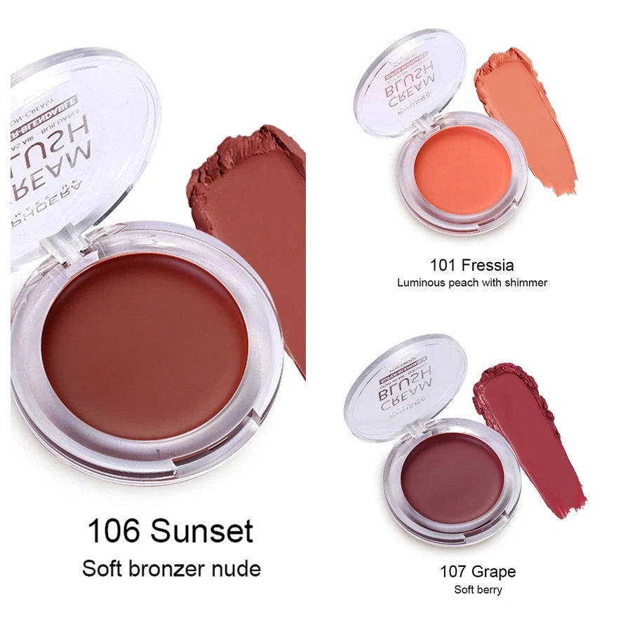 PHOERA Brightening Blush Cream in a variety of vibrant shades, delivering a radiant, healthy-looking glow to the complexion