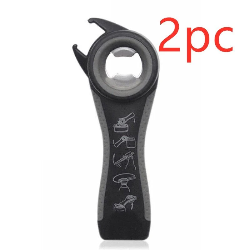 Versatile 5-in-1 stainless steel can opener and bottle opener - a must-have for any UK kitchen