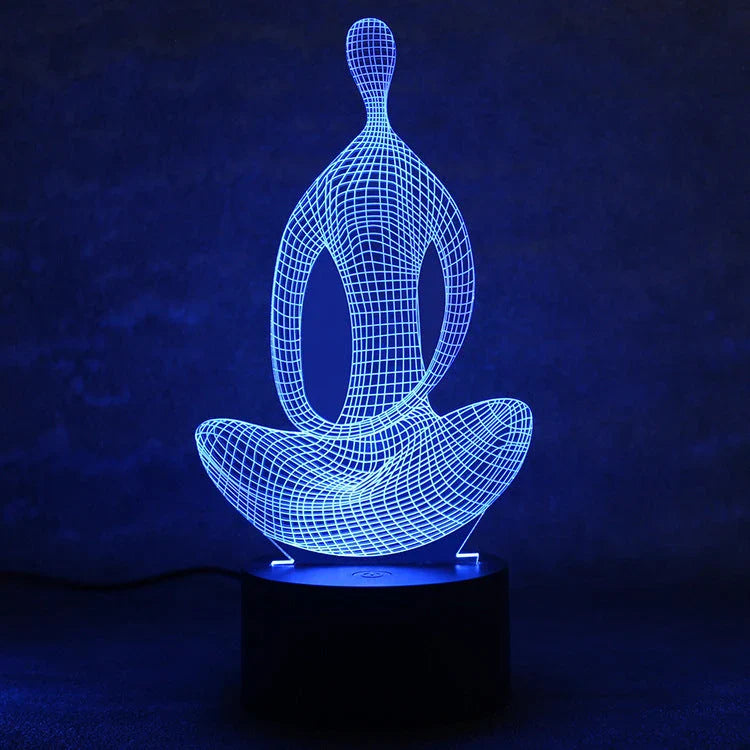 Magical 3D acrylic colour-changing night light with mesmerising 3D display and custom lighting modes