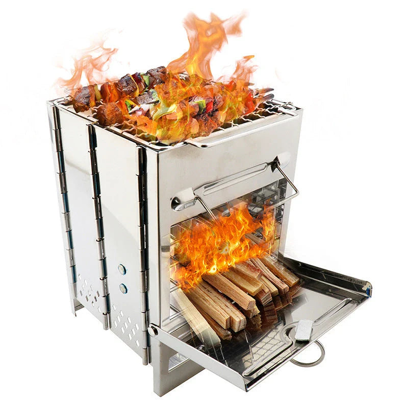 GiftHome UK Compact and Versatile Camping Stove: Robust Folding Design for Outdoor Cooking
