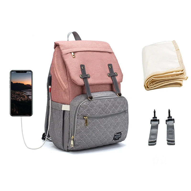 Stylish Mummy Bag - Multifunctional Large Capacity Organiser for Busy Parents in various colours and styles