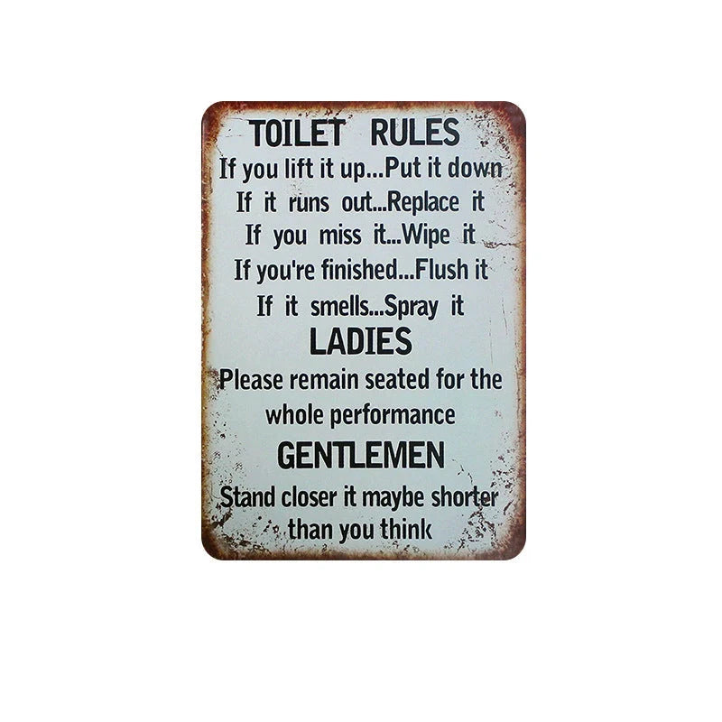 Retro American licence plate metal wall art for vintage home decor