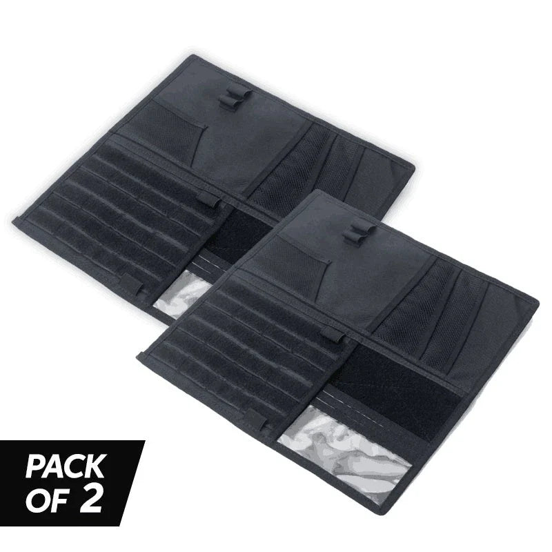 Premium car sun visor organiser with multiple storage compartments for CDs, documents, and other driving essentials