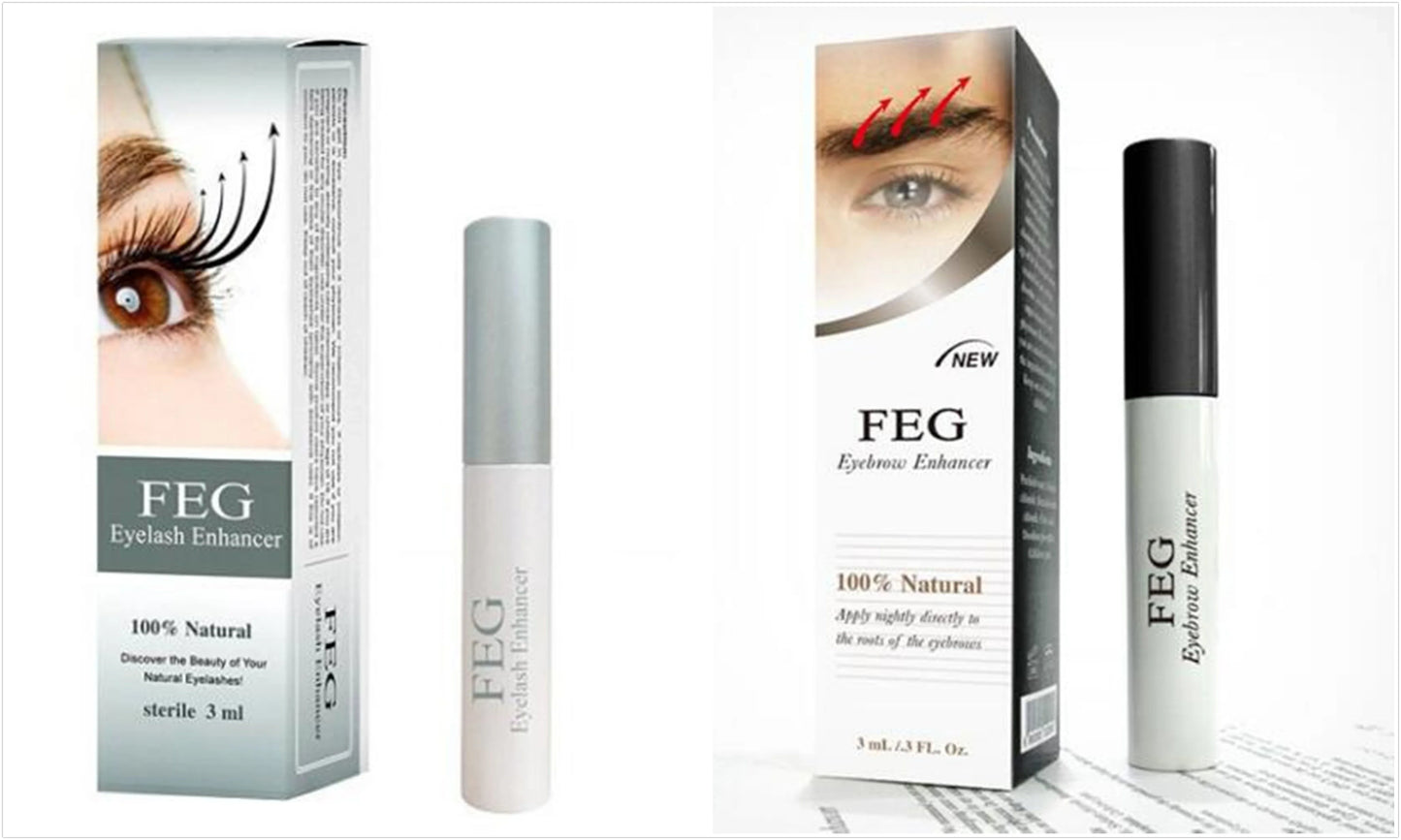 Premium eyelash and eyebrow enhancing serum with natural botanical ingredients, promoting healthier and more vibrant facial hair growth