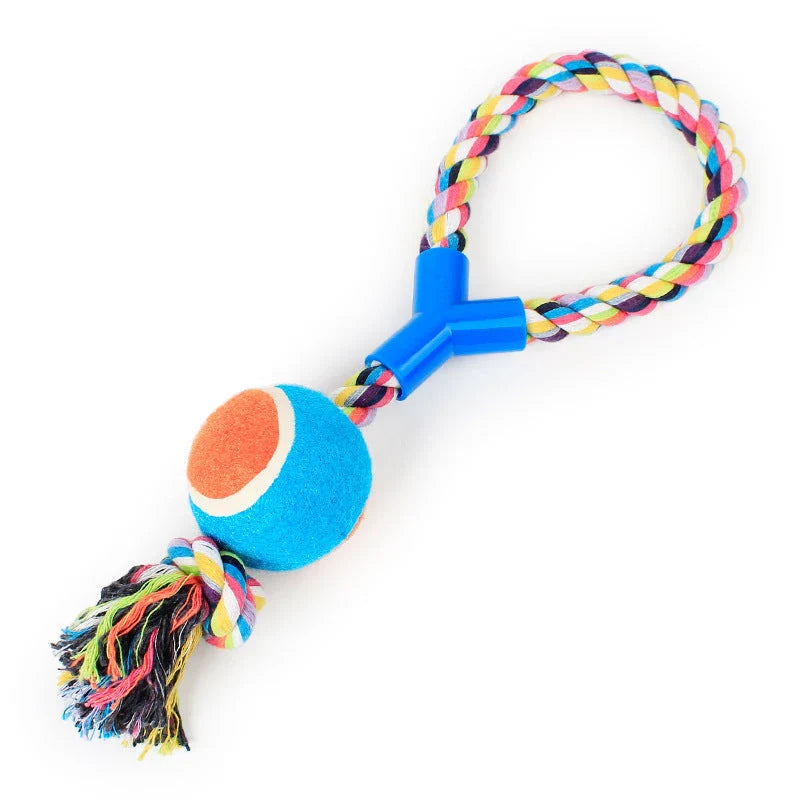 Durable, colourful chew toy with unique sucker design for dogs to play and maintain dental health
