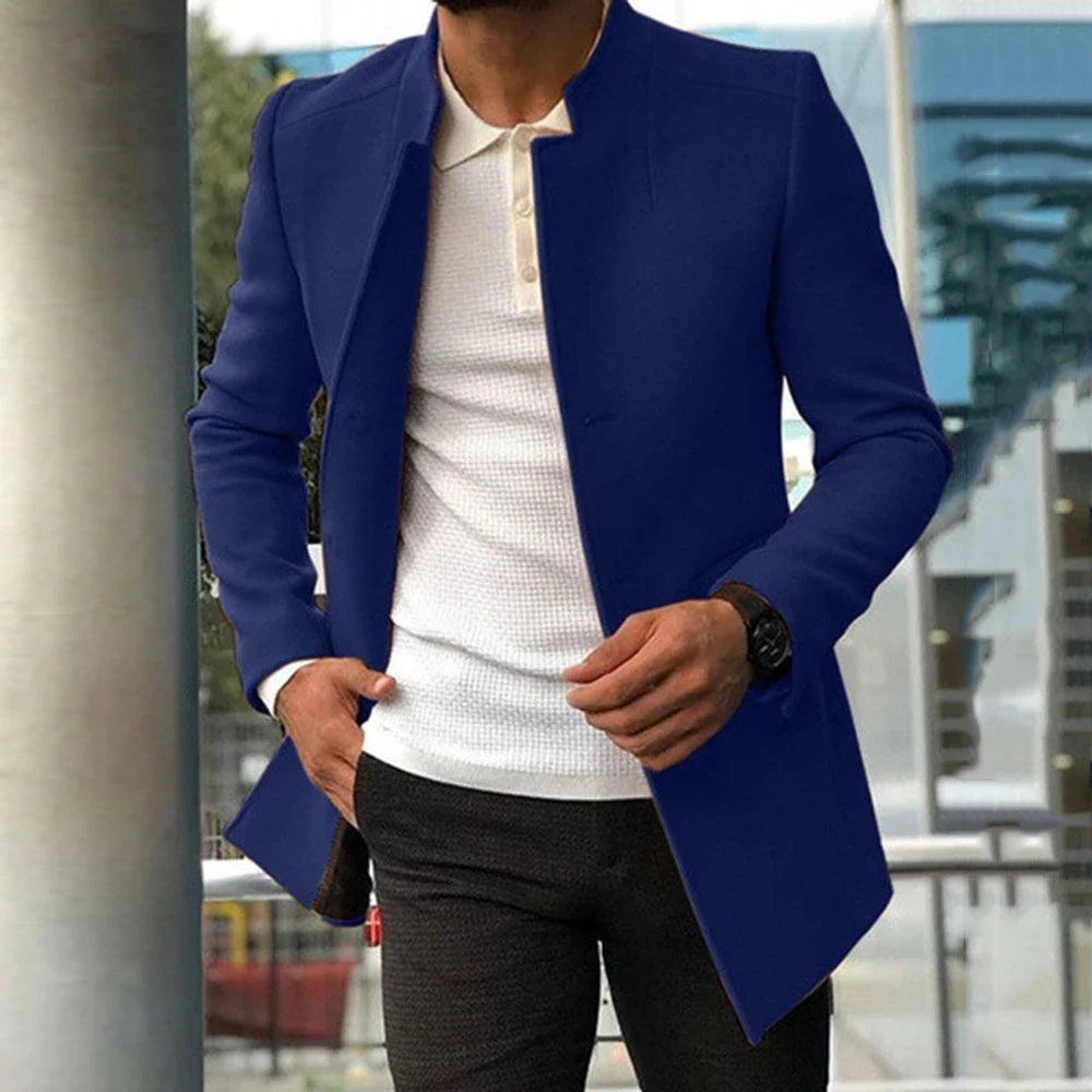 Stylish and versatile men's single-breasted business jacket in a variety of classic colors
