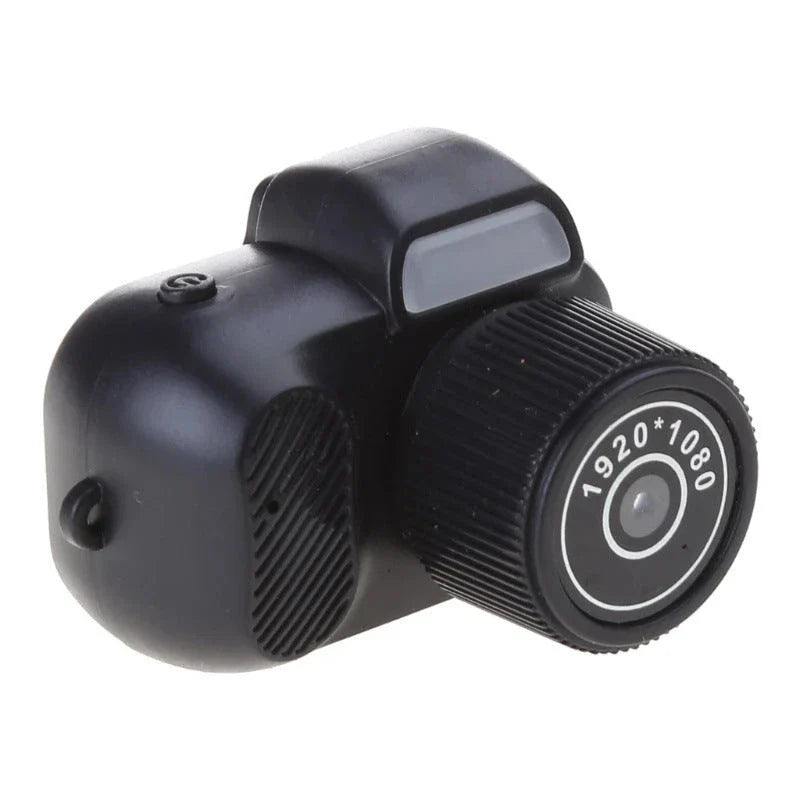 Compact 1080p HD mini camera with touchscreen display for capturing photos and videos on the go