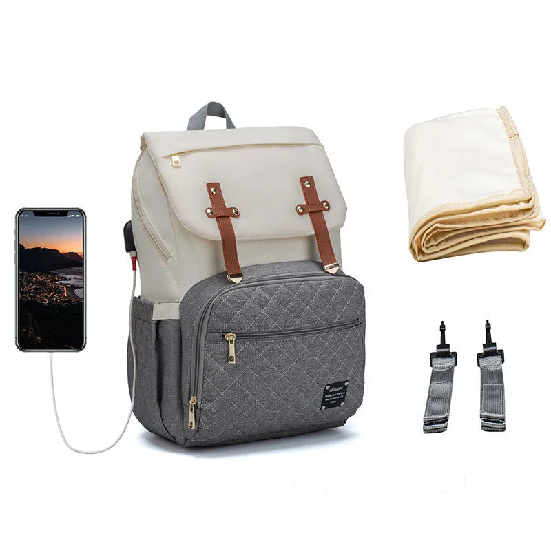 Stylish Mummy Bag - Multifunctional Large Capacity Organiser for Busy Parents in various colours and styles